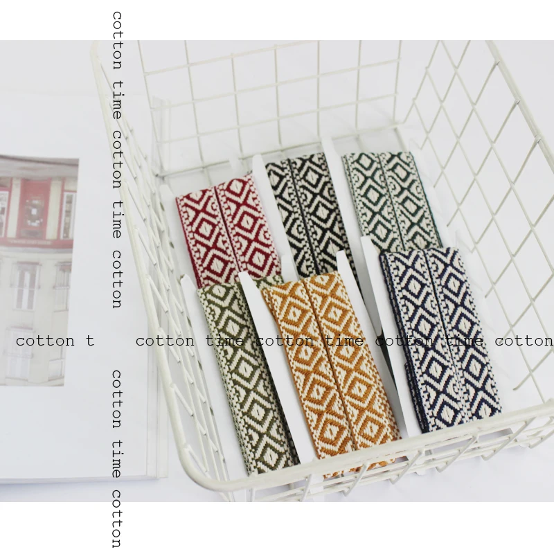 6 цветов хлопковая жаккардовая тесьма шириной 2 5 см аксессуары для отделки