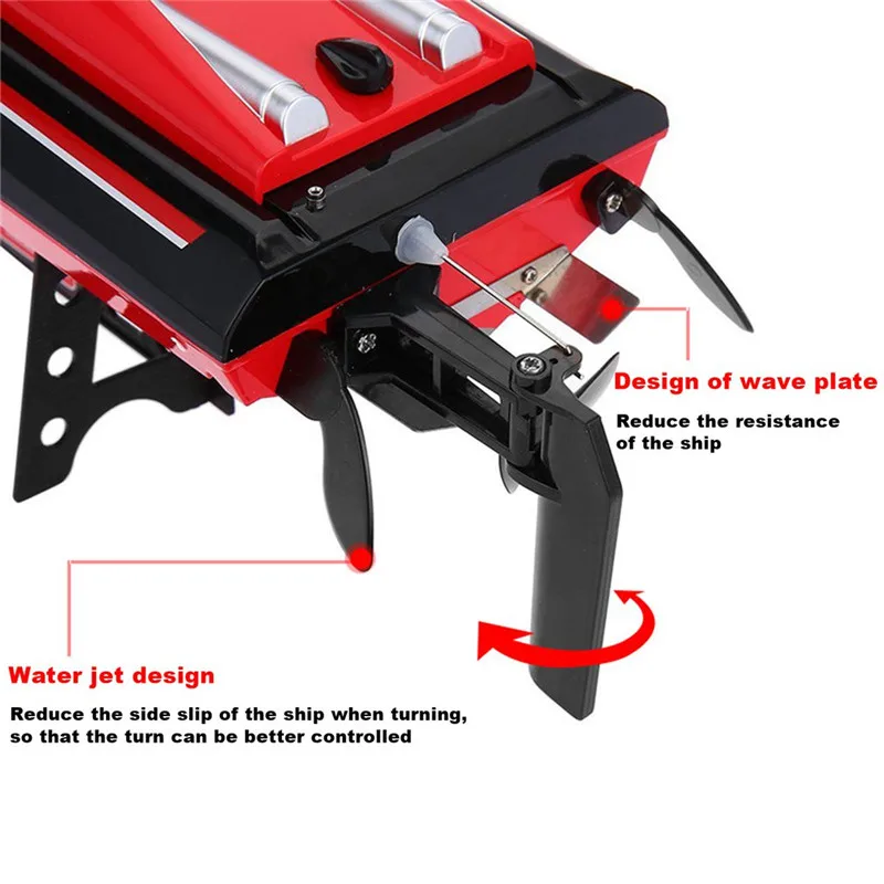 

H101 High Speed RC Boat 2.4G 150m Remote Control Distance 30km/h RC Speedboat Low Pressure Alarm Automatic Roll Over RC Boat