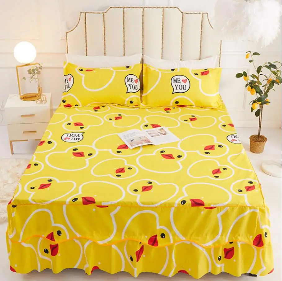 

Thin Section High Quality Bed Skirt Mattress Fitted Protective Case Household Bedding ( No Include Pillowcase ) Bedspread F0047