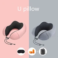 new type washable soft sleeping u shaped travel neck pillow memory foam car driving airplane cervical spine pillow