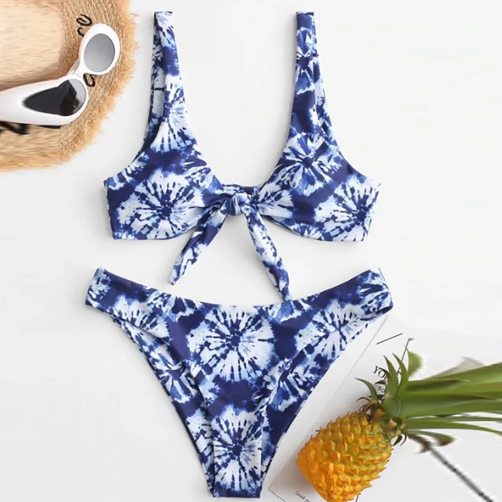 

Women Sexy Two-Piece Bikini Push Up Knotted Bikini Set Swimwear Women's Swimsuit Beachsuit bikinis ensemble femme 2 pices #13