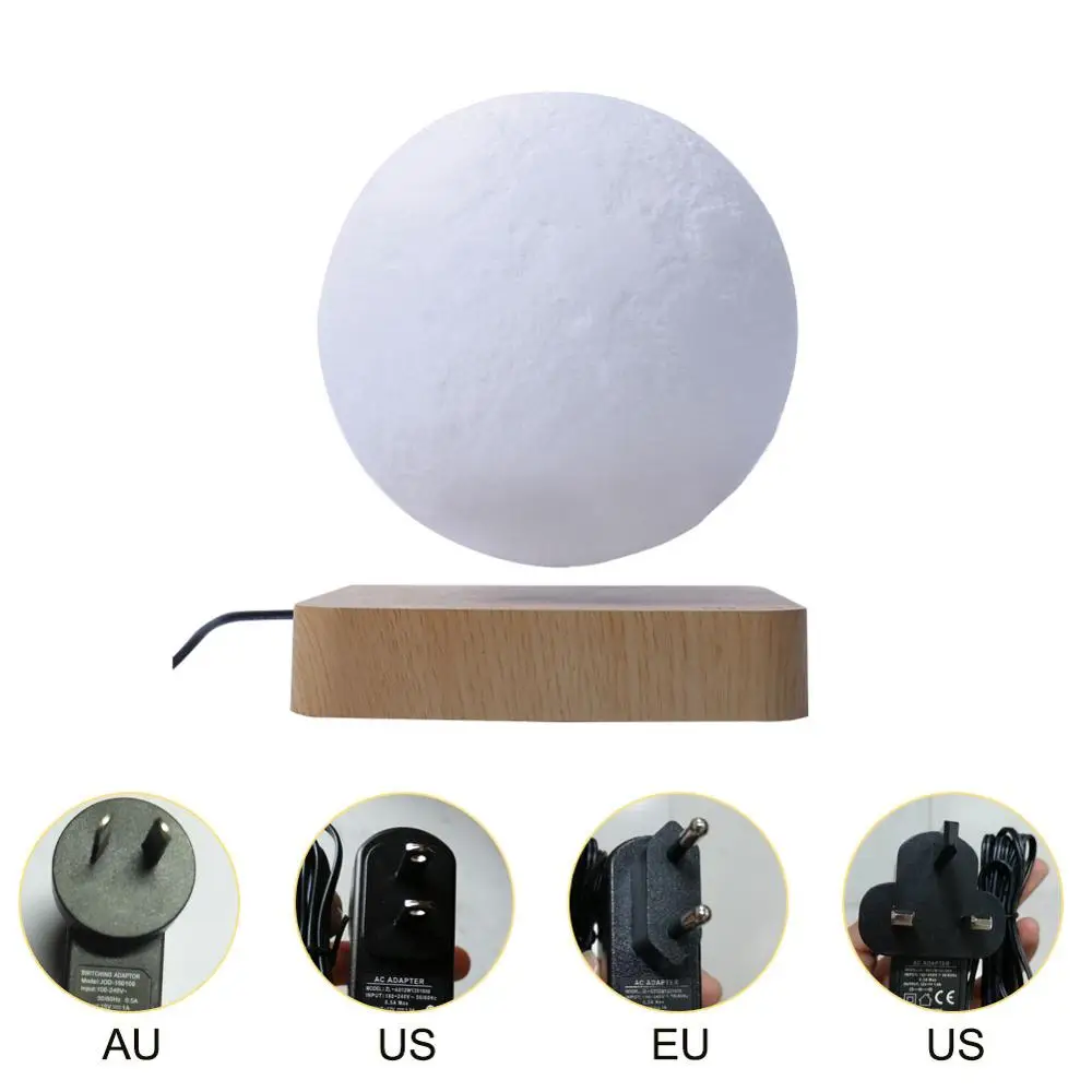 구매 뜨거운 판매 디자인 창조적인 3D 자기 부상 달 램프 밤 빛 회전 Led 달 부동 램프 홈 장식 휴일