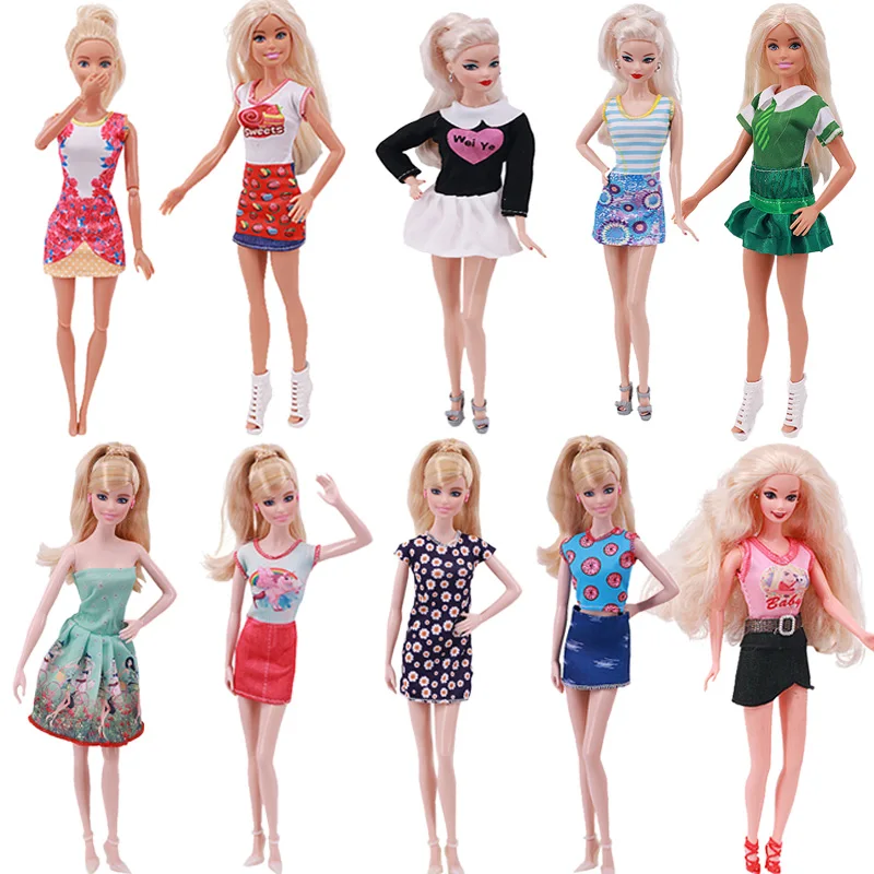 

Кукла ежедневно повседневная одежда красивое платье с юбкой для куклы-Барби аксессуары девочка игрушка