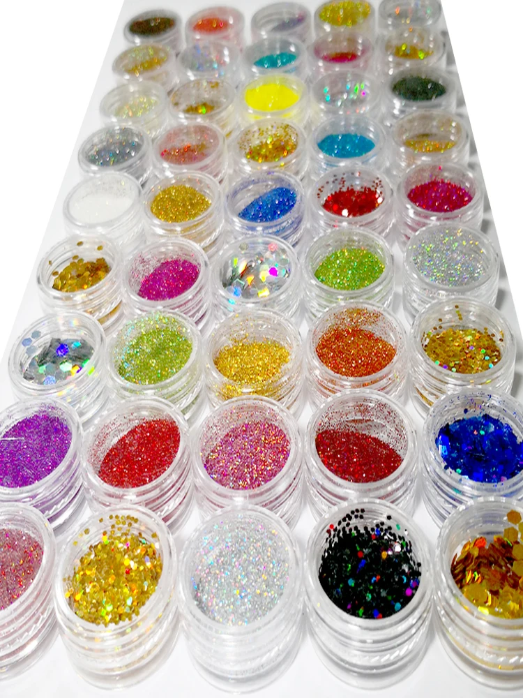 Голографические лазерные ногти, 45 цветов