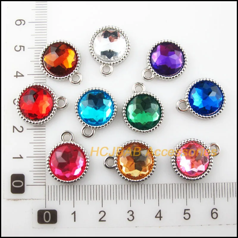 Новый 20 шт. тупой Серебряный Металл с гальваническим покрытием Смешанные