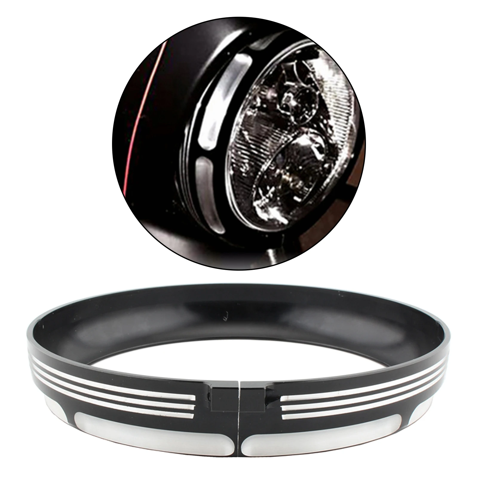 

Aluminum 7" Headlight Trim Ring for Harley Touring Electra Glide