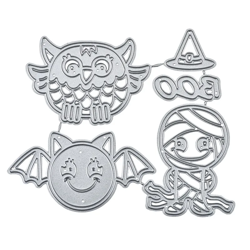 DiyArts Хэллоуин Dies сова шляпа летучая мышь Boo металлические режущие штампы 2019 для