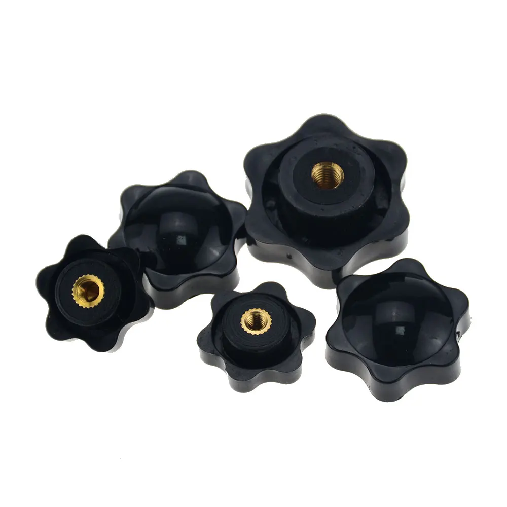 6PCS Six Stars Blind Hole M4 M5 M6 M8 M10 Plum Bakelite Hand Tighten Nuts Handle Star Mechanical Thumb Nut Impassable | Обустройство