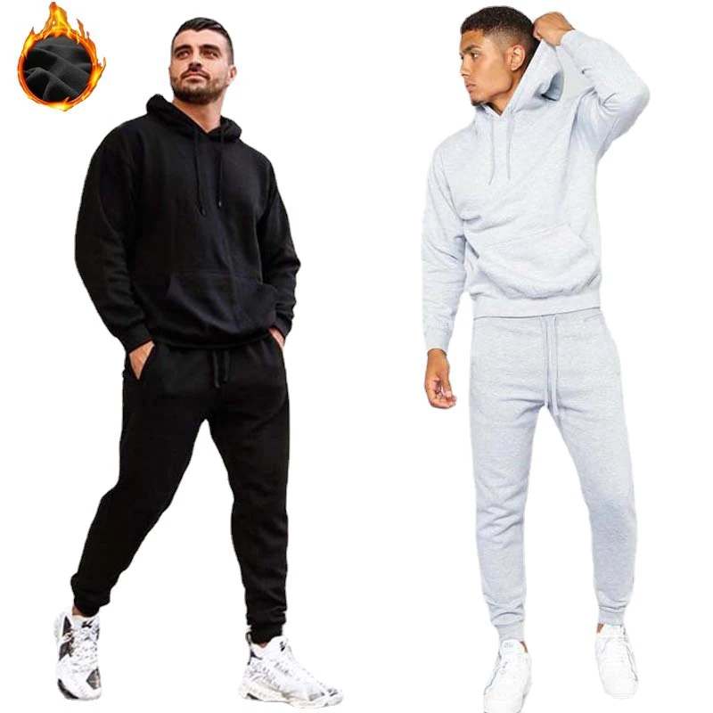 

Однотонный комплект с капюшоном для мужчин и женщин, повседневные спортивные костюмы, толстовка с капюшоном, спортивные штаны, спортивный к...