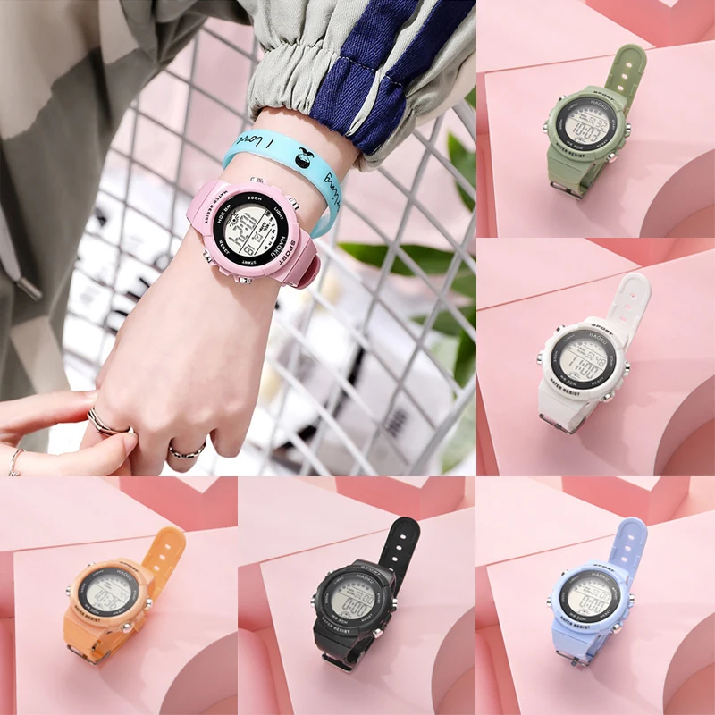 

6Colors Fashion Casual Digital Sport Watches Lover's Gift Waterproof Multifunctional Watch Sport Children Wristwatch
