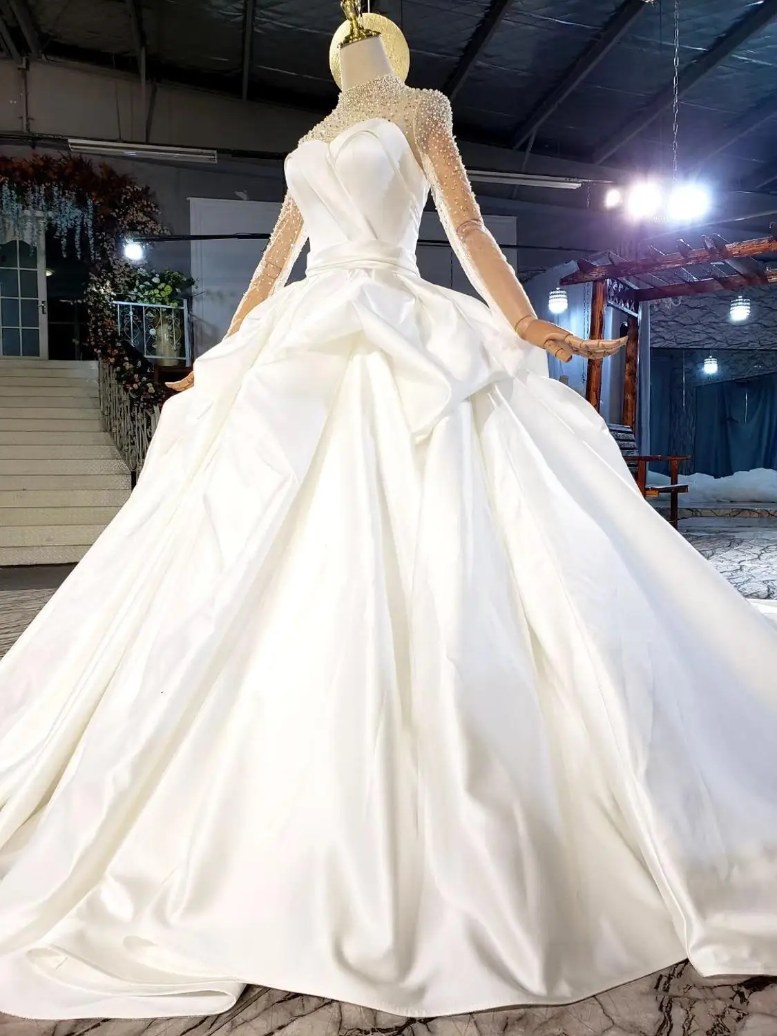 2020 online store china alibaba shop платье элегантное платье винтажное robe satin 웨딩  длинные платья