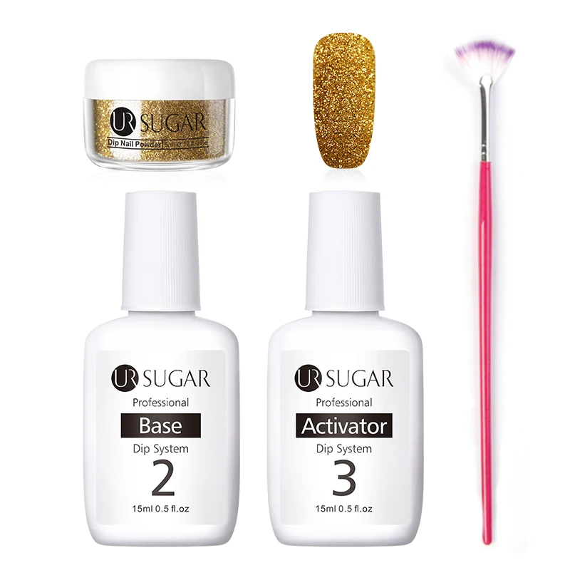 4Pcs set 8 Ur Sugar 5 мл Dip ногтей Порошковая голографическая блеск градиент Сияющий хромированный пигмент погружающийся порошок Набор для украшения ногтей DIY - Цвет: 4Pcs set 8