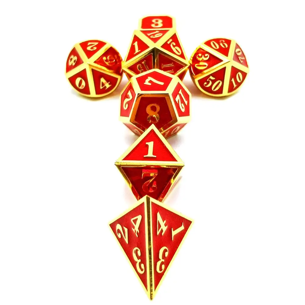 Маленькие металлические кубики cesyelyn набор для ролевой игры игральные кости D20 7
