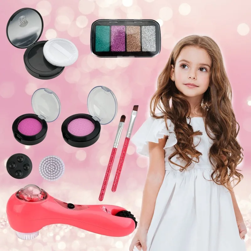 

Children's Girl Simulation Makeup Set, Electric Massager Set, Cosmetic Bag, Play House Toys, Children's Cosmetic Toys