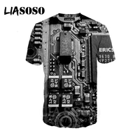 liasoso t shirt men game 3d print unisex tees anime shirts fashion circuit board cpu logo streetwear t shirt harajuku tshirt