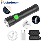 Ультра яркий фонарик многофункциональный масштабируемый светодиодный фонарик USB Перезаряжаемый фонарь Водонепроницаемый фонарь Использование батареи 18650