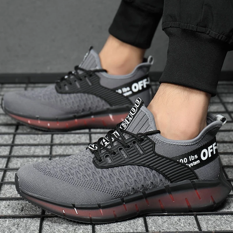 

Anti-stabbing Safety Shoes Men Work Boots Steel Toe Shoes Work Sneakers Wear-resistant Footwear Safety Boots Men Security Shoes