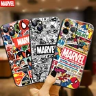 Чехол для телефона с логотипом комиксов Marvel для Apple iPhone 13 12 11 Pro Max 12 13 Mini X XR XS Max SE 5 6 7 8 Plus, жидкий силиконовый чехол-накладка