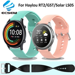 Ремешок для часов Xiaomi Haylou Solar RT2 GST LS05, аксессуары для часов, умный Браслет, силиконовый ремешок на запястье для xiaomi