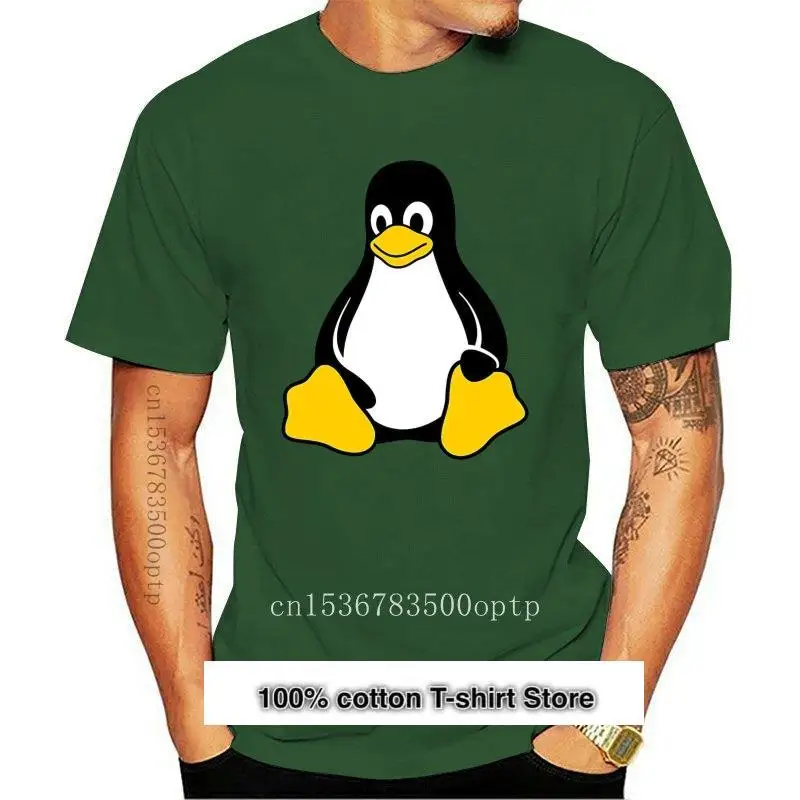 

Camiseta a la moda para hombre y mujer, camisa divertida con estampado personalizado de TUX LINUX, nueva