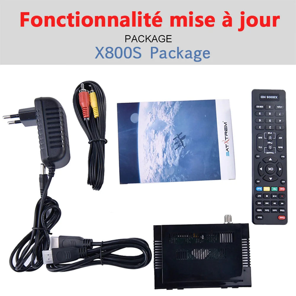 

SATXTREM Franch version X800S Satellite Receiver Decoder DVB-S2 TV Receptor for Europe Spain FTA Full HD USB Wifi FTA Digital TV