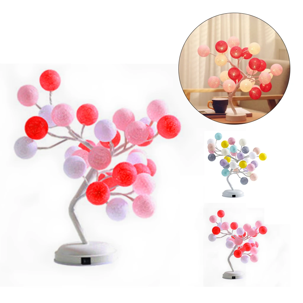 Хлопковый шар лампа для дерева креативный подарок на день рождения ротанговый
