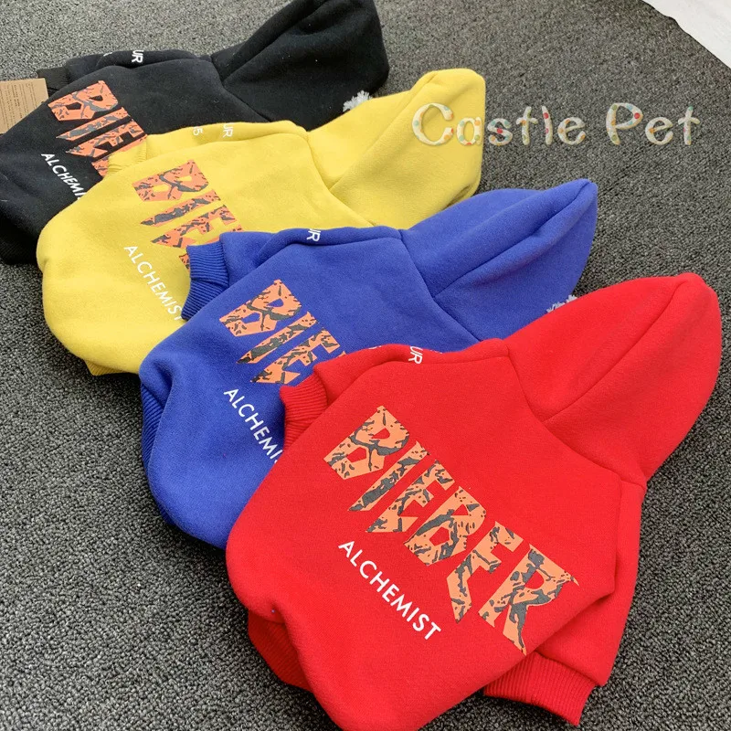 Теплая толстовка с капюшоном для щенка Зимняя Толстая Толстовка собаки