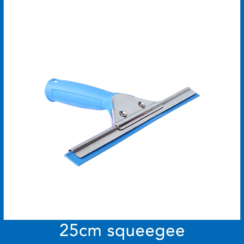 25cm squeegee Стеклоочиститель из нержавеющей стали, набор для чистки окон, скребок для душа, зеркало для автомобиля, кухни, ванной комнаты, пола - Цвет: 25cm squeegee