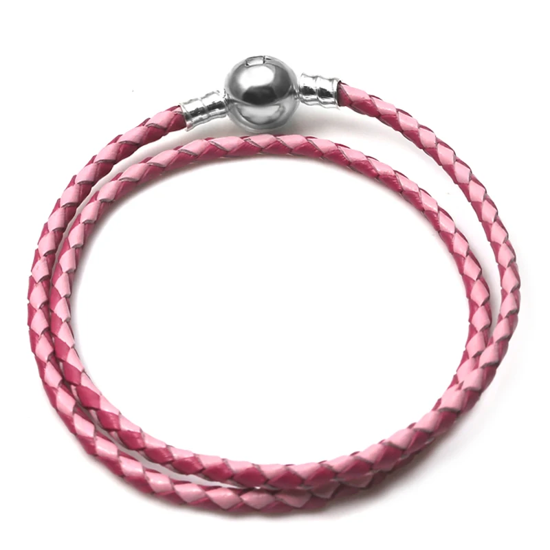 Женские кожаные браслеты с круглой головкой Buipoey браслет шармами и бусинами |