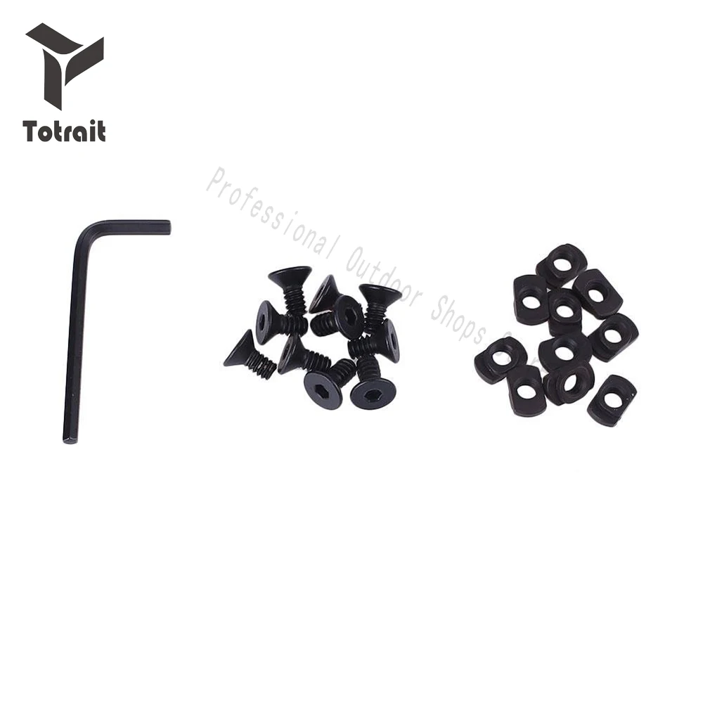 TOtrait 10Pcs Rail Screw And Nut Replacement Set Fit for M-LOK Sections For Hunting Keymod Accessories Metal | Спорт и развлечения