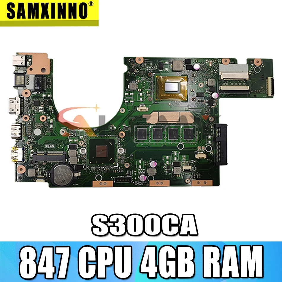 

Akemy S300CA notebook mainboard 847 CPU 4GB RAM REV 2.0 For ASUS S300C S300CA S300 Laptop motherboard S300CA mainboard 100% Test