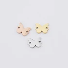 Подвески-бабочки Fnixtar из нержавеющей стали с зеркальной полировкой, для самостоятельного изготовления ожерелья, браслетов, ювелирных изделий, 20 шт.