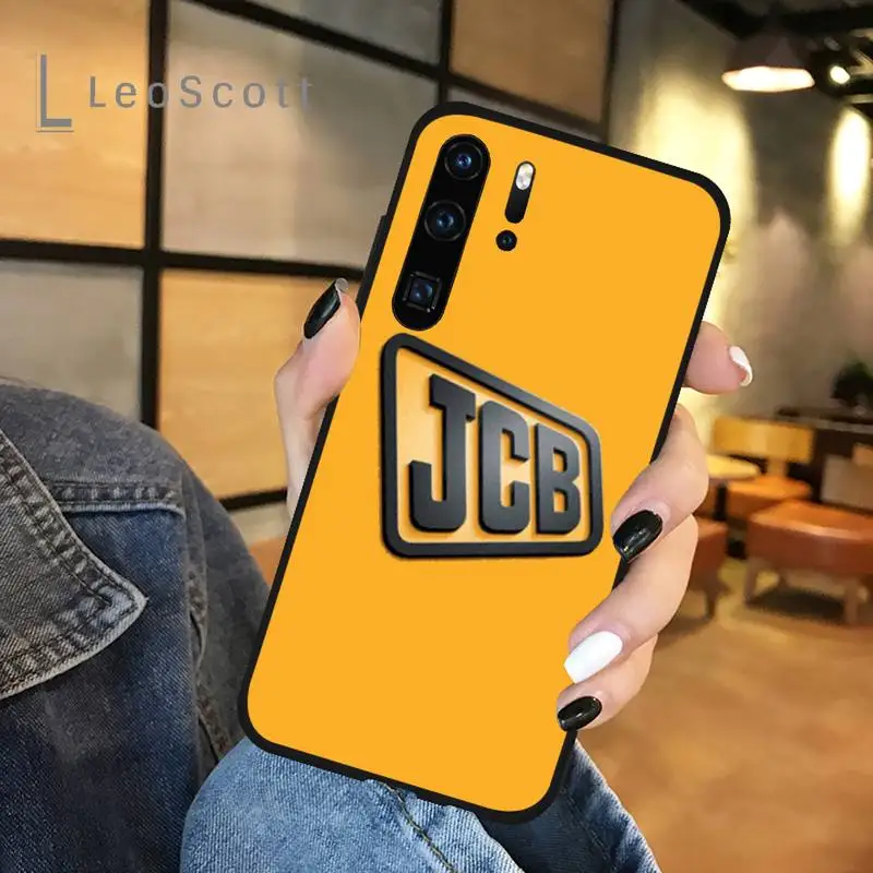 

jcb excavator Machinery black yellow For Huawei honor Mate P 9 10 20 30 40 Pro 10i 7 8 a x Lite nova 5t