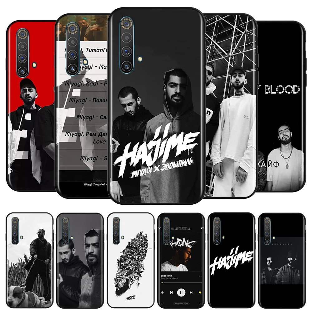 

Miyagi & Andy Panda For OPPO Realme Q3 Q2 V15 V3 X50 X7 X3 X2 XT Pro Carnival Superzoom 5G Silicone Black Phone Case