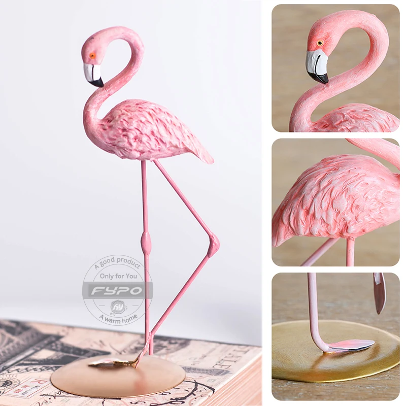 Розовый фламинго из смолы Fypo ремесло домашний декор фото реквизит фигурка для