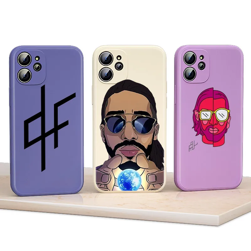 

PNL QLF Rapper Liquid Silicone Soft Cover For Apple IPhone 13 12 Mini 11 Pro XS MAX XR X 8 7 6S SE Plus Phone Case