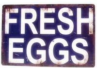 fresh eggs unique metal tin sign barn sign farmer sign eggs sign farmhouse decor