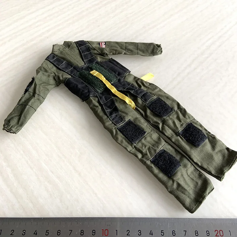 Цельный мужской боевой костюм масштаба 1/6 зеленый солдат комбинезон пилота набор
