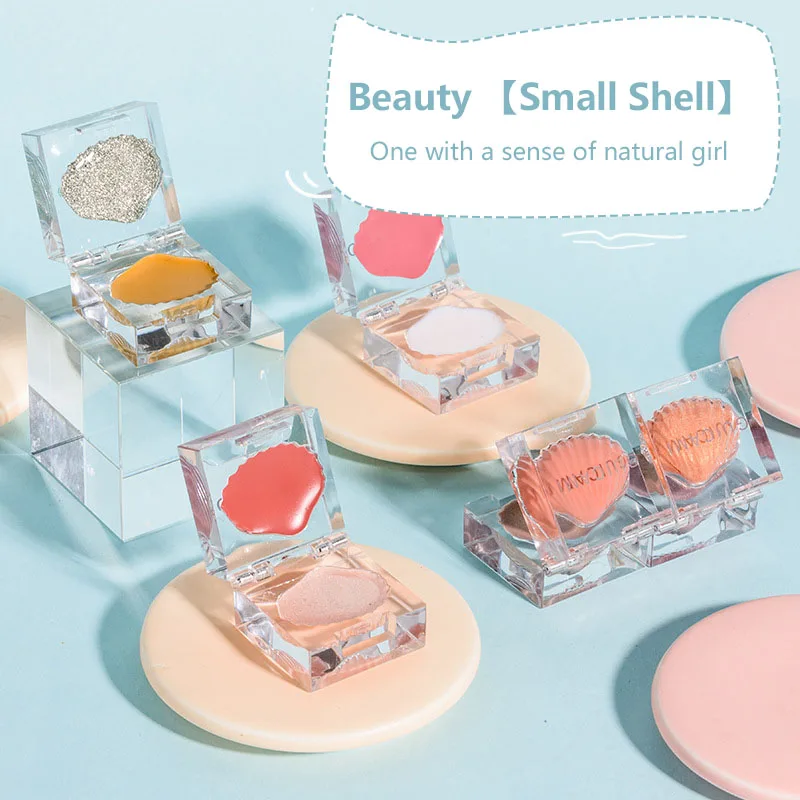 Малый куб льда ракушки мяты румяна осветляют обрезка глянцевые все в одном