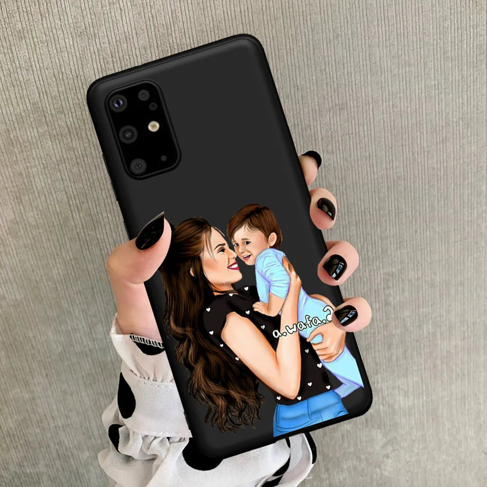 Симпатичный чехол из мягкого ТПУ "Мама-герой с ребенком" для Samsung S21 S20 S8 S9 S10 Plus Note 9 10 20 Ultra.