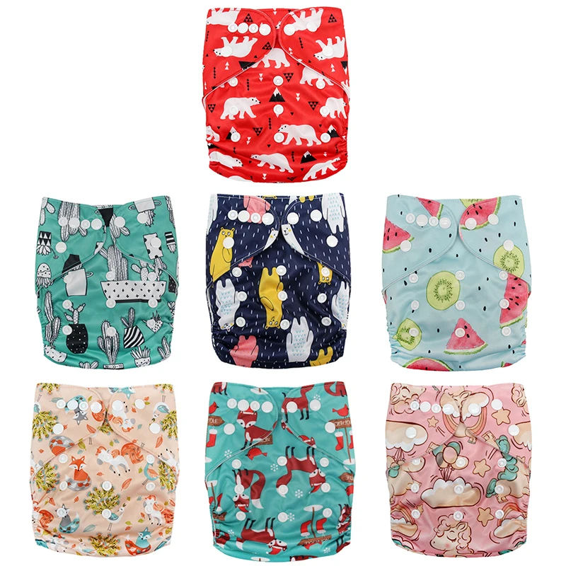 Детские моющиеся многоразовые подгузники из натуральной ткани с карманом