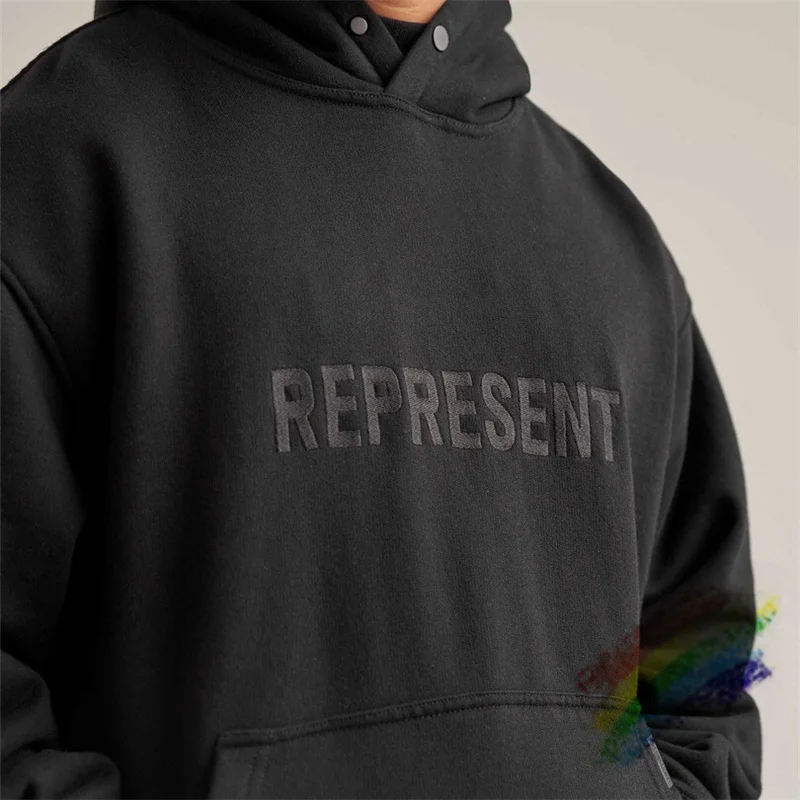 

Represent Embroidery Hoodie Men Women 1:1 High Quality Vintage Metal Represent Hoodie Overhead Sweatshirts Pullovers