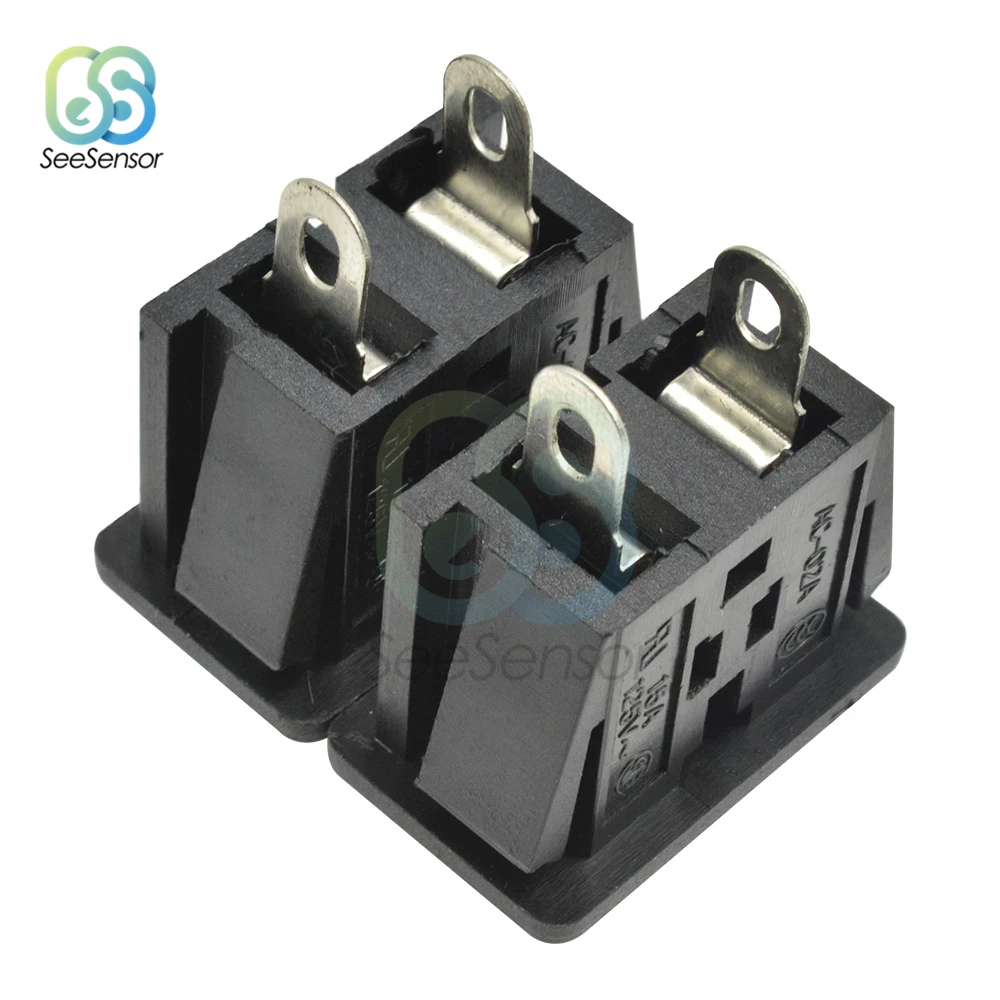 5 шт. AC 15A 125V 2 Pin US Plug Панель Крепление розетка питания черный | Обустройство дома