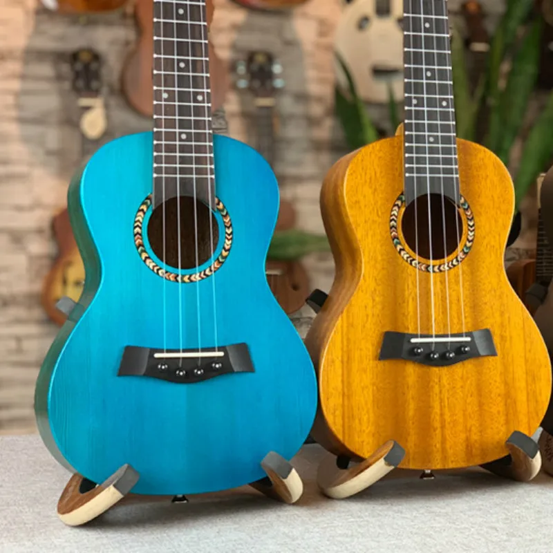 Укулеле 23 26 дюймов Топ твердые красные мини электрические концертные тенор