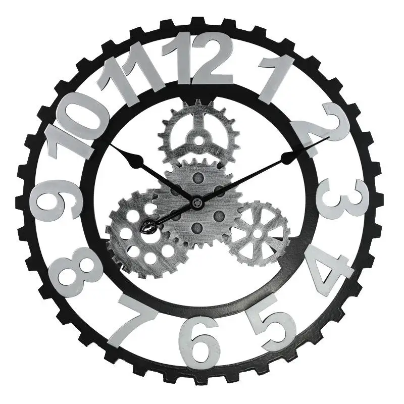 Деревянные настенные часы в винтажном стиле современный дизайн бесшумные для