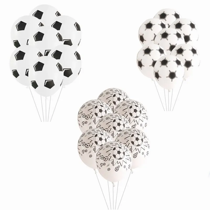 Латексные воздушные шары 1 комплект 12 дюймов белые и черные латексные для футбола