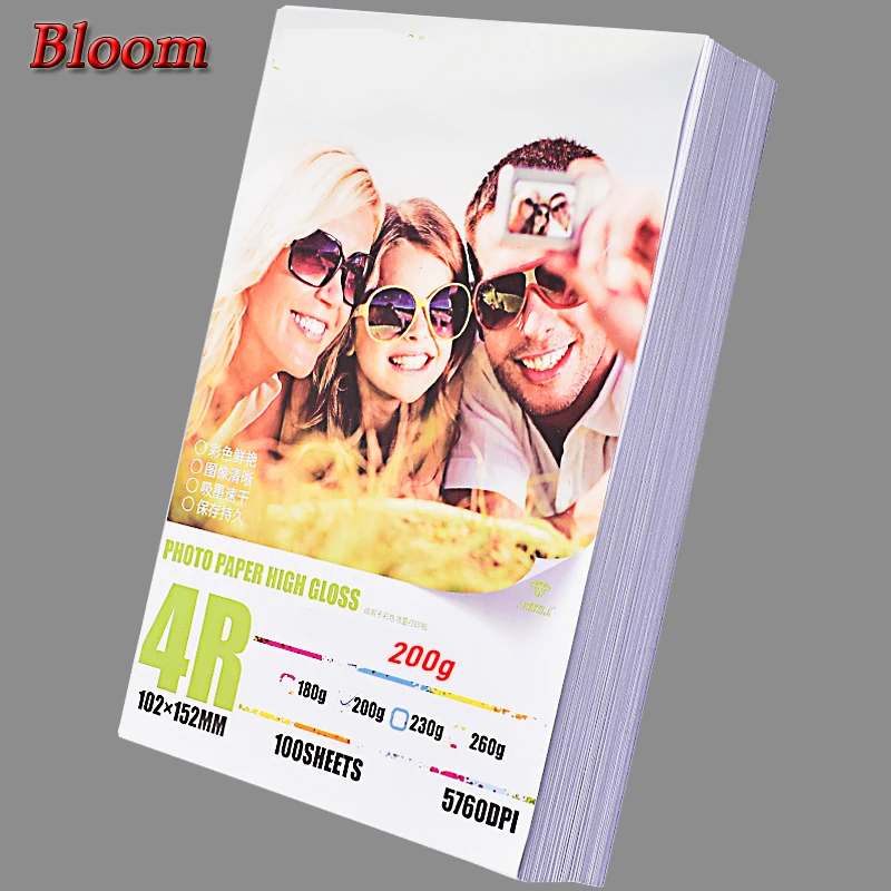 4R 100PCS Paper Струйный принтер фотобумага 100 листов Глянцевая 4R 4x6 бумага для печати для всех моделей принтеров - Цвет: 4R 100PCS Paper