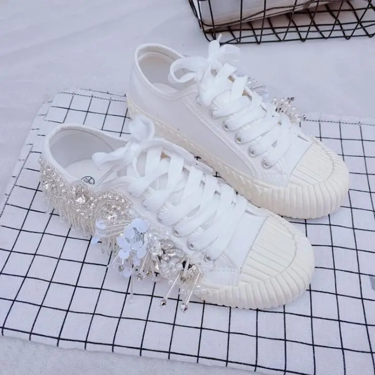 Женские кроссовки женская Вулканизированная обувь модная на плоской подошве с