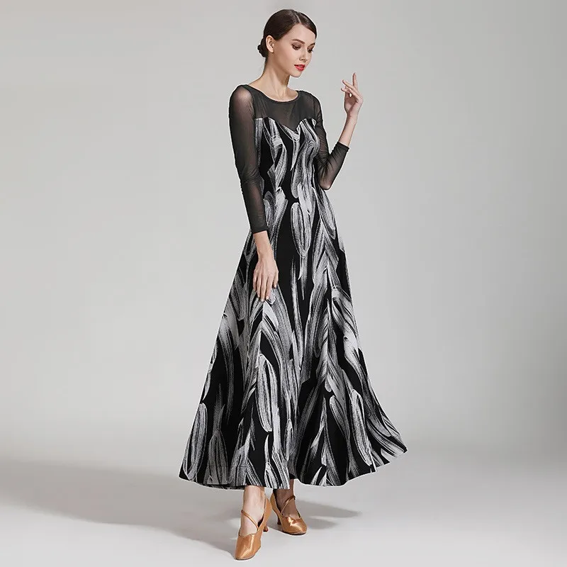 latin ballroom dress for dancing women dance flamenco practice wear foxtrot modern costumes | Тематическая одежда и