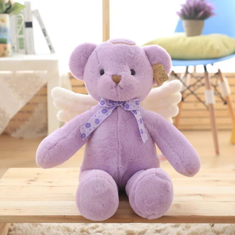 Mini Teddy Bear Stuffed Plush Toys 40/55cm Small With wings pelucia Pendant Kids Birthday Gift DWJ082 | Игрушки и хобби